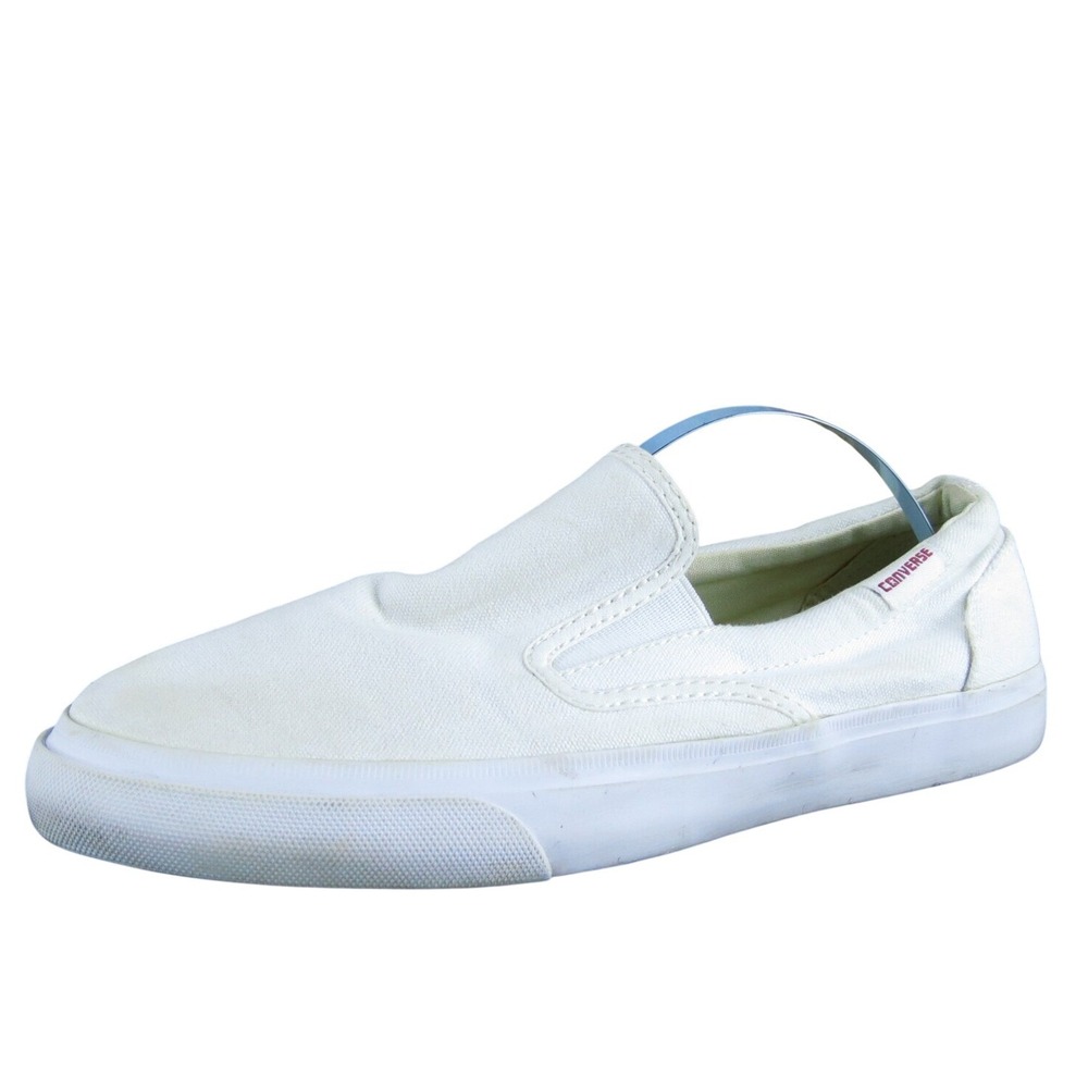 Converse Slip-On Loafer Girl Y 4 Medium Athletic White Fabric‎ Slip On